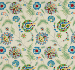 Bukhara Green/Multi Fabric by Jane Churchill