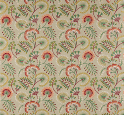 Chiana Red/Green Fabric by Jane Churchill