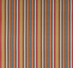 Harlie Stripe Red/Indigo Fabric by Jane Churchill
