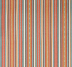 Harlie Stripe Tomato/Blue Fabric by Jane Churchill