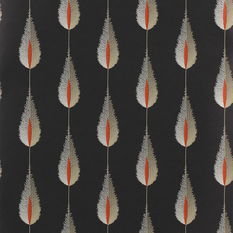 Plato Black Wallpaper by Jane Churchill 