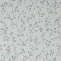 Ines Cream/Blue Wallpaper by Jane Churchill
