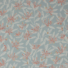 Nerissa Soft Blue/Pink Wallpaper by Jane Churchill