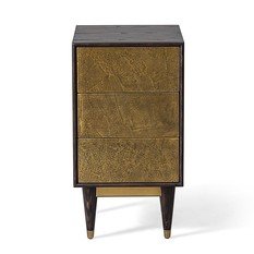 Gorky Smoked Oak & Bonze Bedside by Julian Chichester 