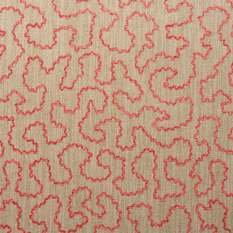 Wiggle Coral Fabric by Linwood