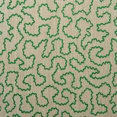 Wiggle Emerald Fabric by Linwood