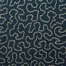Wiggle Indigo Fabric by Linwood