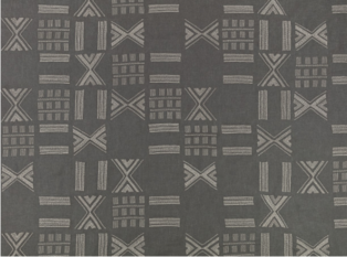 Folk Anthracite Fabric by Mark Alexander 