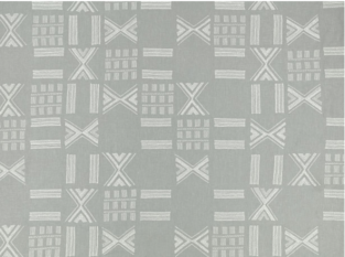 Folk Indian Blue Fabric by Mark Alexander 