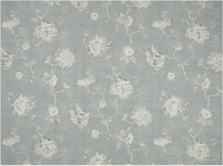 Peony Indian Blue Fabric by Mark Alexander 