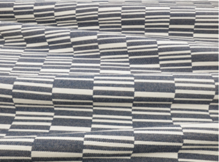 Veranda Offset Indigo Fabric by Mark Alexander 