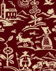Brixen Maroon Wallpaper by Mind the Gap