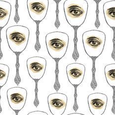 Mirror's Eye Neutral Wallpaper by Mind The Gap 