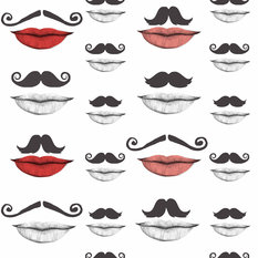 Moustache and lips Wallpaper by Mind The Gap 