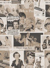 Retro Ads Sepia Wallpaper by Mind The Gap 