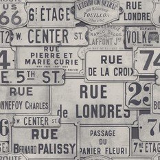 Street Signs Neutral Wallpaper by Mind The Gap 