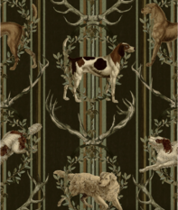 Mountain Dogs Peat Black Wallpaper by Mind the Gap