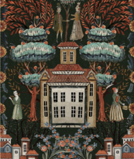 Tales of Tyrol Peat Black Wallpaper by Mind the Gap