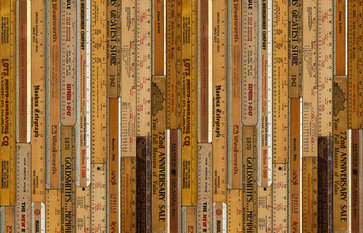 Printed Rulers Large Wallcovering by NLXL