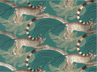 Delilah Wallcovering Jade by Temperley London x Romo