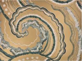 Fantasia Wallcovering Vintage Gold by Temperley London x Romo