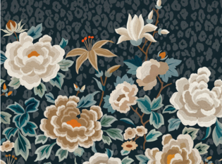 Lavinia Mural Midnight by Temperley London x Romo