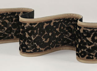 Leopard Velvet Braid Kohl by Temperley London x Romo
