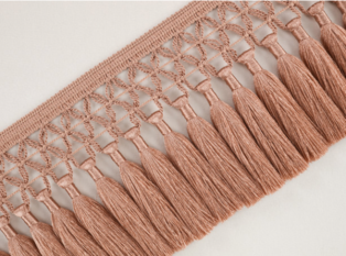 Trellis Fringe Vintage Rose by Temperley London x Romo
