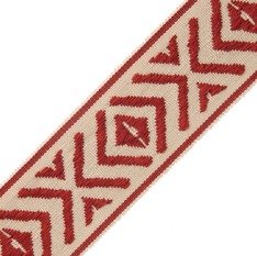 Vermillion Inca Mayan Border by Samuel and Sons