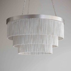 Tigermoth Silver Chain Shallow Chandelier