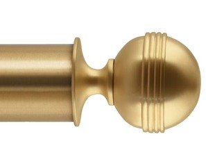 Tillys Satin Brass Four Rib Ball Metal Finial
