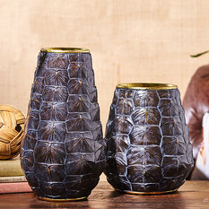 Twos Company Faux Alligator Skin Vase
