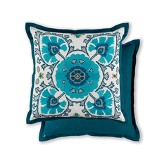 Alexi Peacock Cushion by William Yeoward
